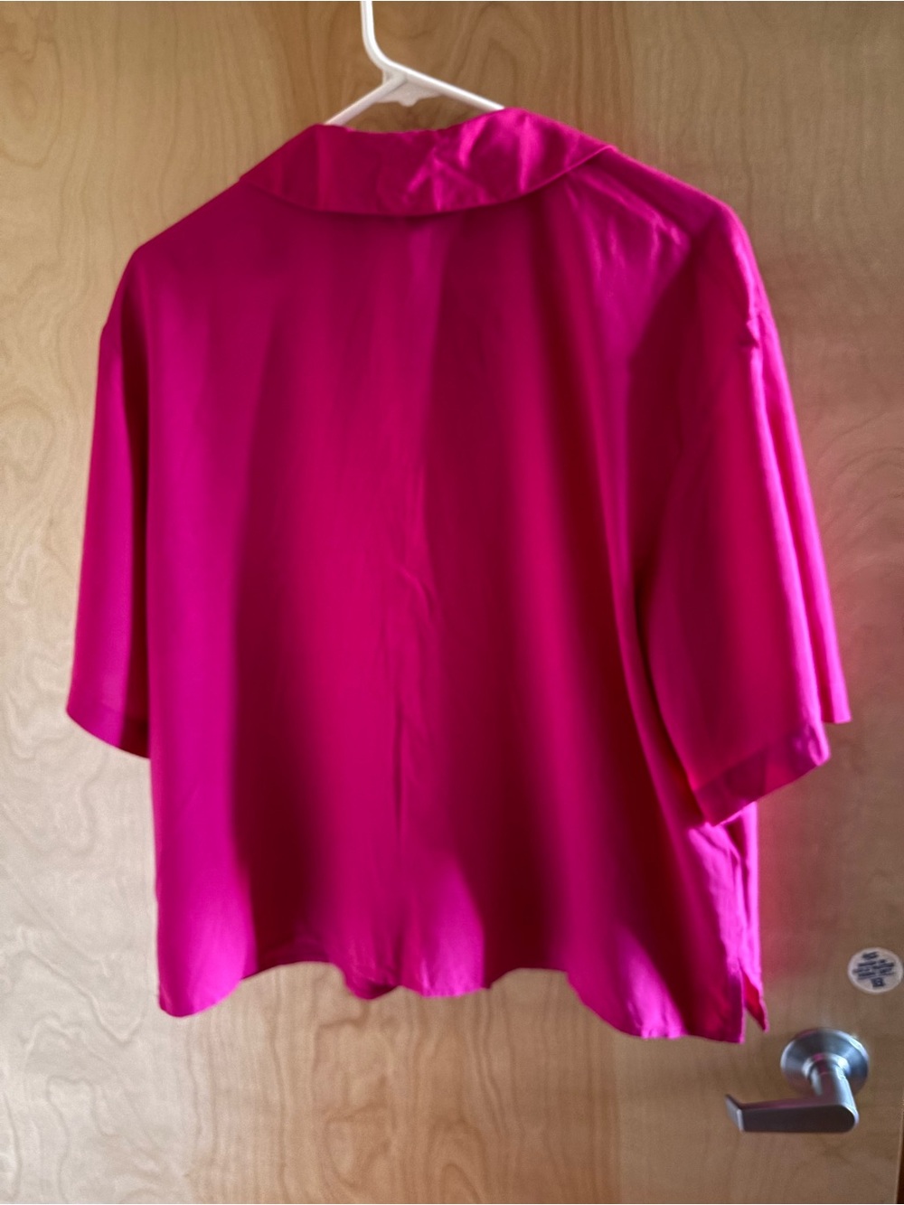 a new day Hot Pink Short Sleeve Button-Down Shirt - Picture 3 of 12